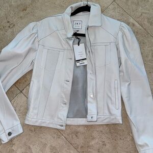 Brand new butter leather thin jacket. Never worn with tags